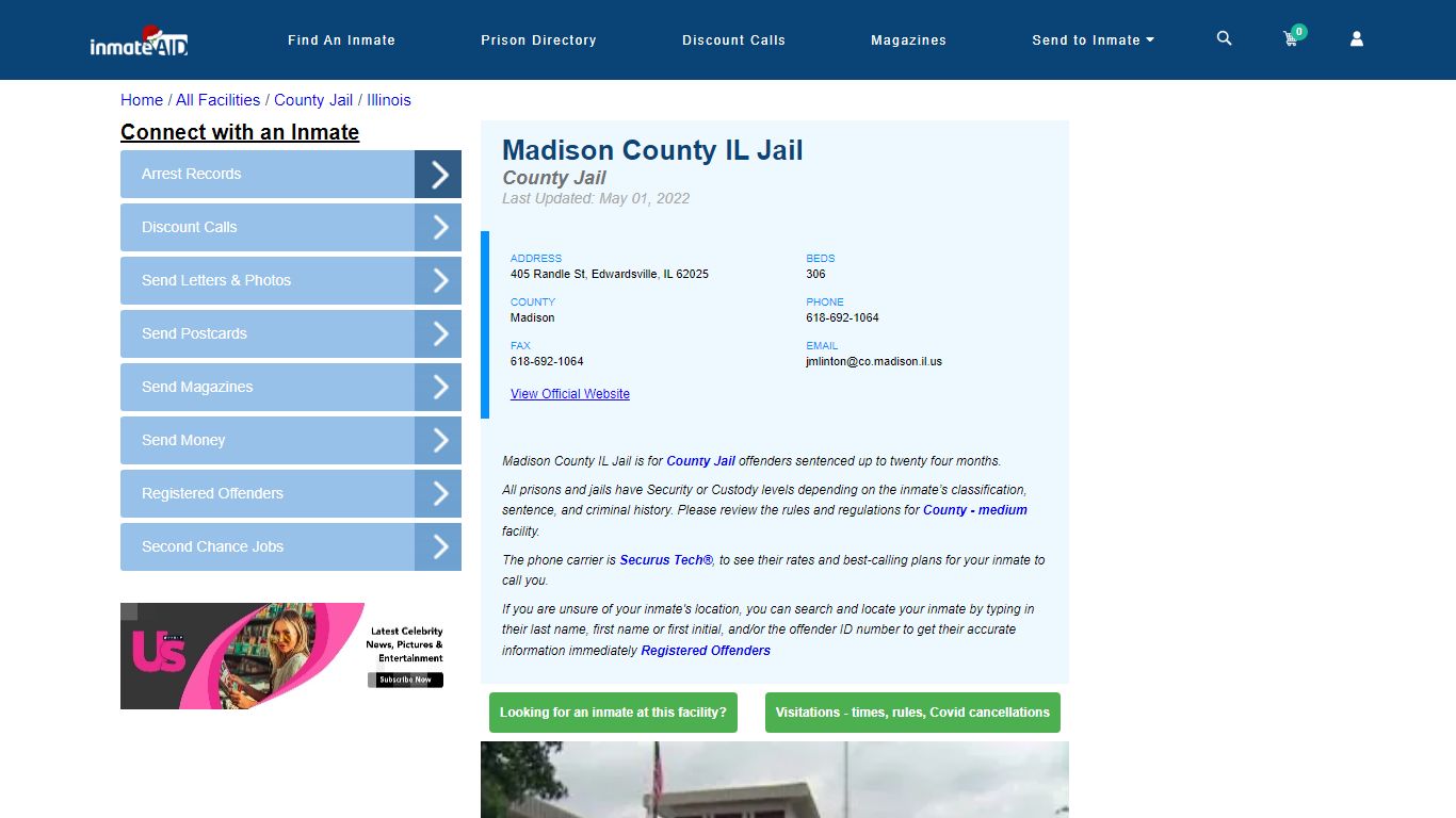 Madison County IL Jail - Inmate Locator - Edwardsville, IL